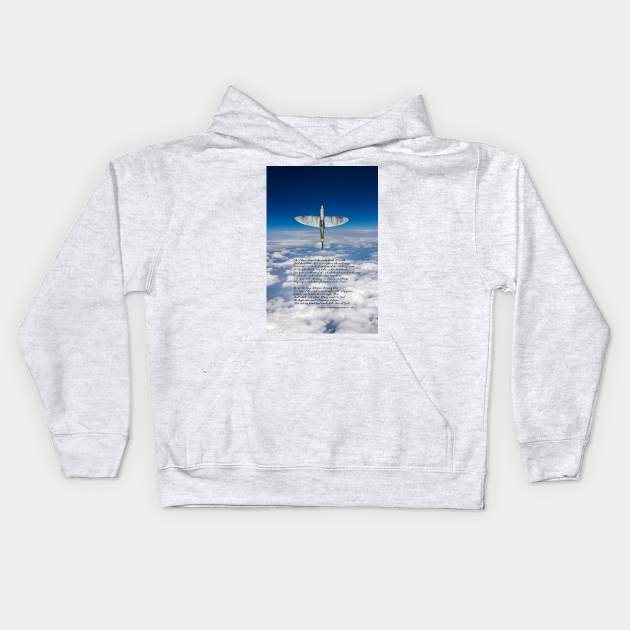 High Flight Poem Kids Hoodie by Gary Eason's Flight Artworks